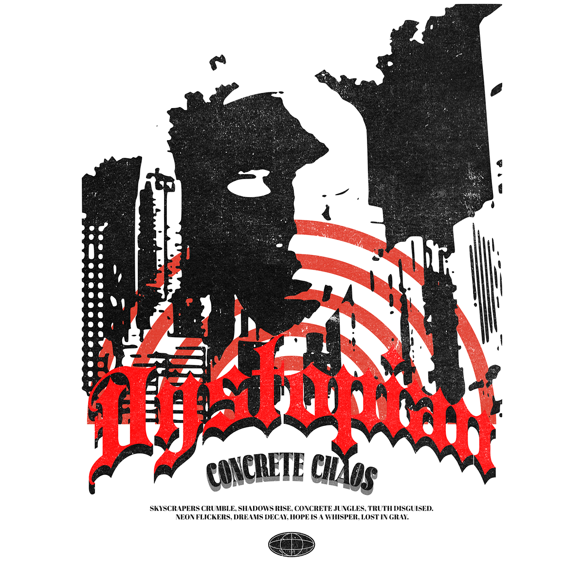 Dystopian Concrete Chaos T-Shirt