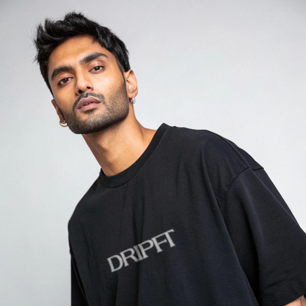 Dripft Basic Oversized Tee – Black