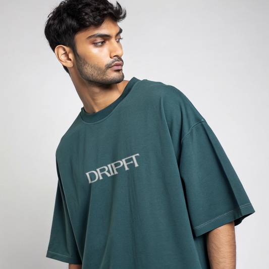 Dripft Basic Oversized Tee – Petrol Blue